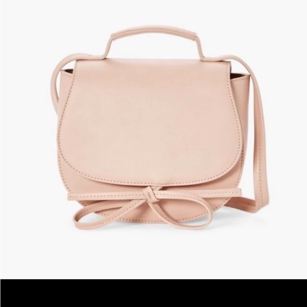 JustFab Pink Crossbody Bag with Bow Detail